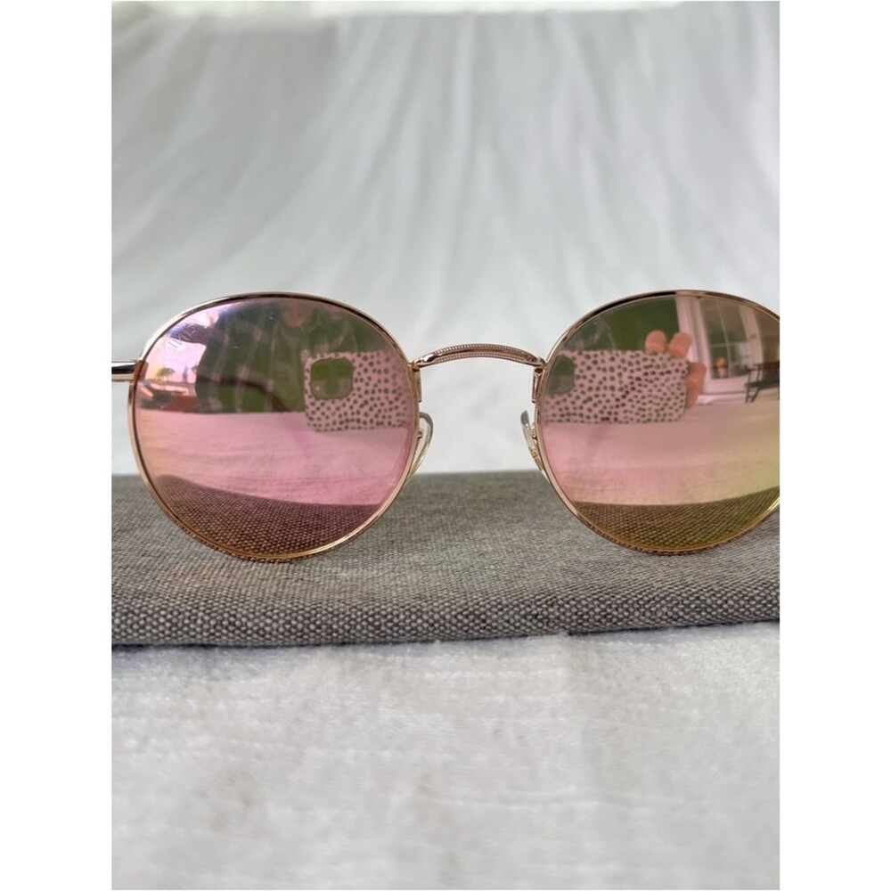 WMP Eyewear Nevada Sunglasses Gold with Pink Polarized Lens - Picture 2 of 6